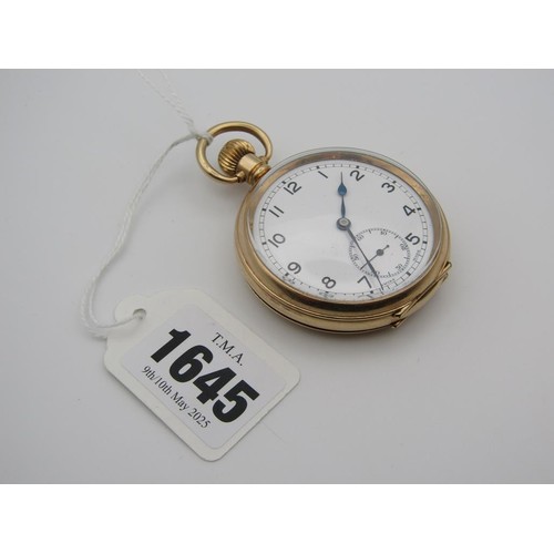 1645 - GOLD PLATED DENISON POCKET WATCH