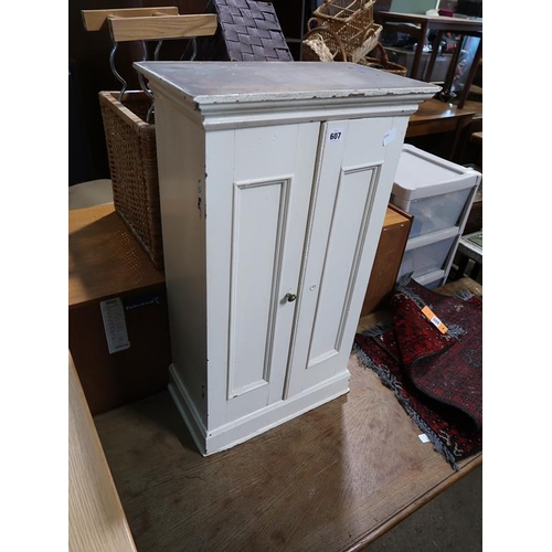 607 - PAINTED CUPBOARD