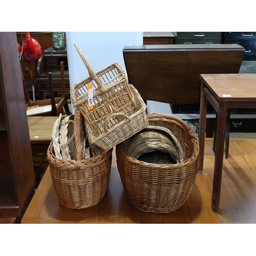 631 - QTY OF WICKER BASKETS