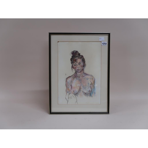 1312 - MARION HUTTON - SARAH, WATERCOLOUR, F/G, 38CM X 27CM