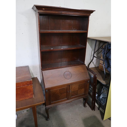 662 - EDWARDIAN BUREAU BOOKCASE