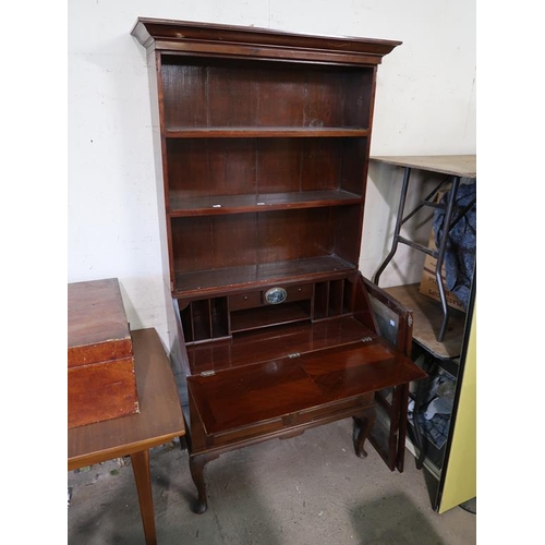 662 - EDWARDIAN BUREAU BOOKCASE