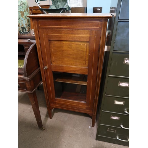 668 - EDWARDIAN INLAID CABINET