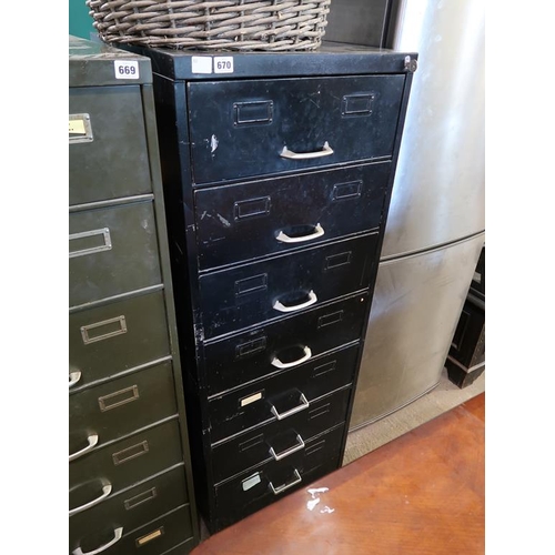 670 - STEEL FILING CABINET