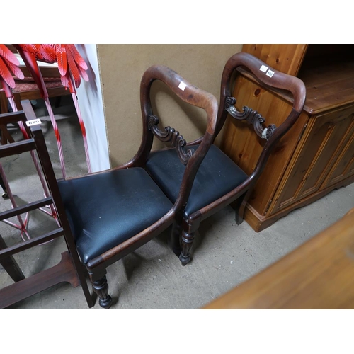 680 - TWO VICTORIAN BALLOON BACK CHAIRS