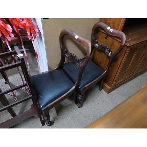 680 - TWO VICTORIAN BALLOON BACK CHAIRS