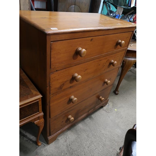 684 - VICTORIAN PINE CHEST