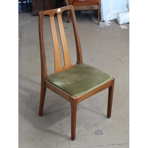 690 - FOUR TEAK DINING CHAIRS