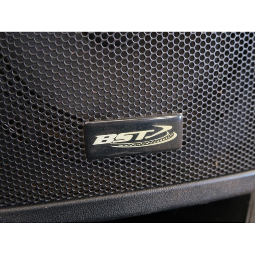 692 - QTY OF SPEAKERS AND A TROLLEY