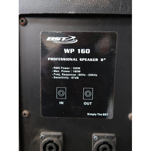 692 - QTY OF SPEAKERS AND A TROLLEY