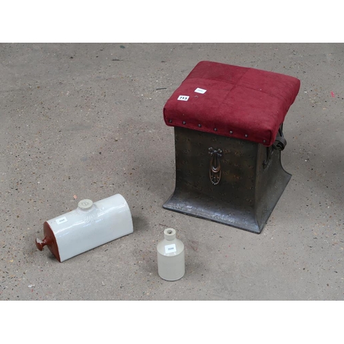 713 - DEMIJOHNS AND A COAL BOX