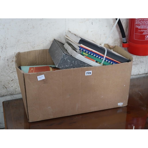 715 - BOX OF MISC. BOOKS AND MAGAZINES