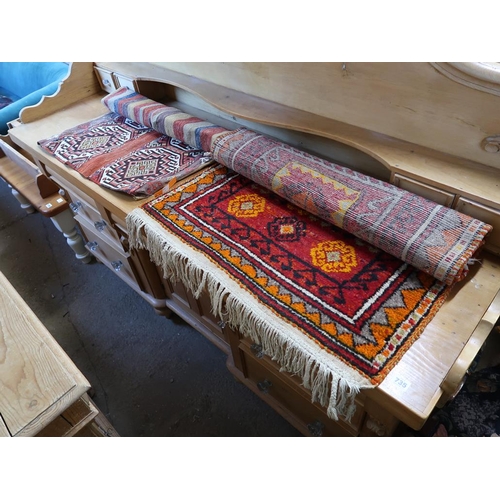 736 - TWO ORIENTAL RUGS