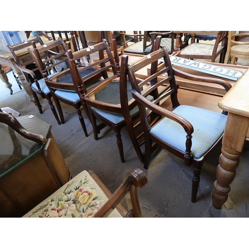 744 - SIX REGENCY STYLE DINING CHAIRS