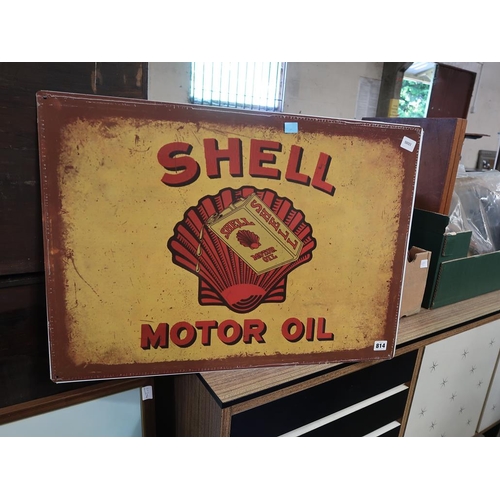 814 - REPRODUCTION SHELL MOTOR OIL SIGN