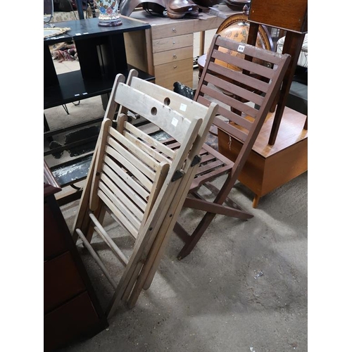 818 - THREE FOLDING CHAIRS