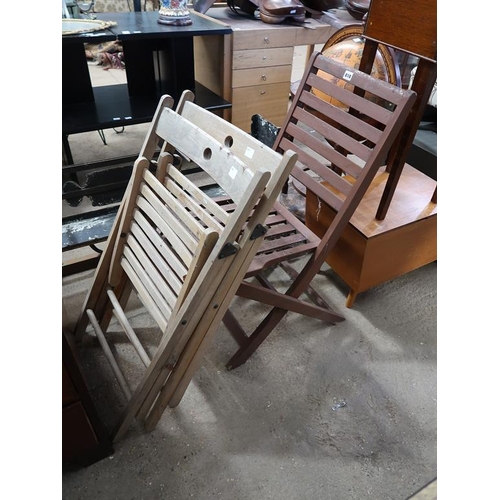 818 - THREE FOLDING CHAIRS