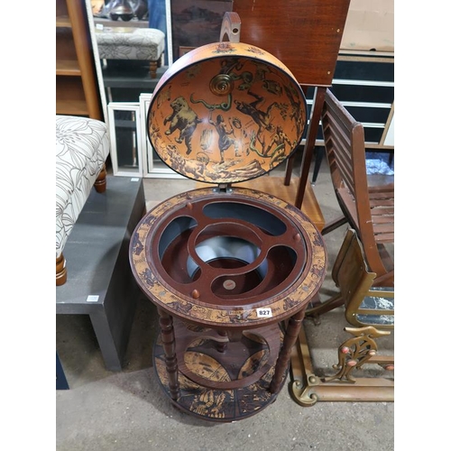 827 - GLOBE DRINKS CABINET