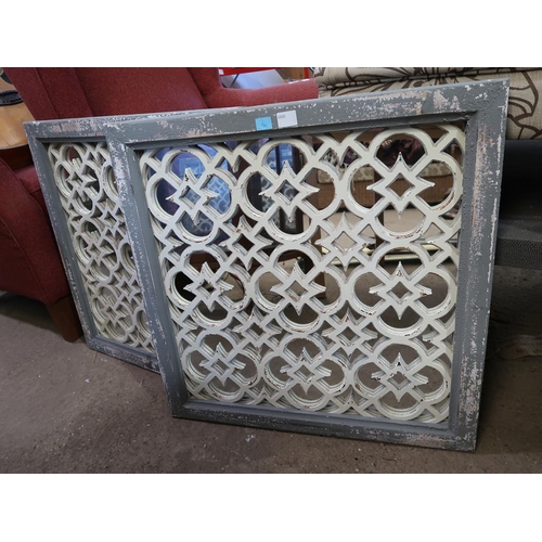 830 - PAIR OF MOROCCAN STYLE GARDEN MIRRORS
