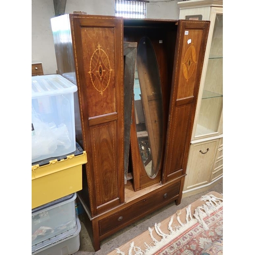 832 - EDWARDIAN WARDROBE