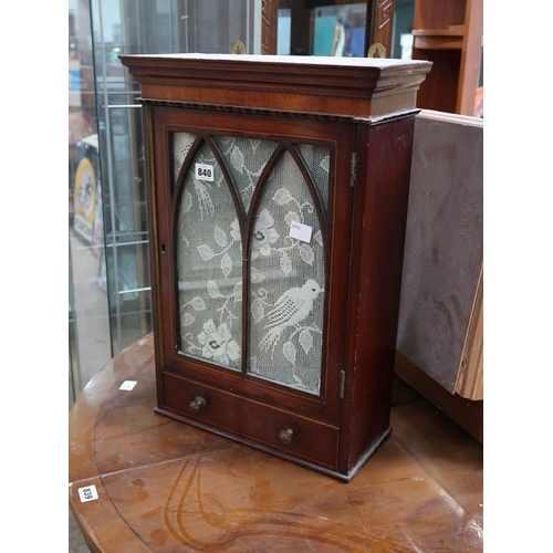 840 - EDWARDIAN INLAID CUPBOARD