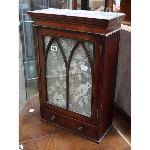 840 - EDWARDIAN INLAID CUPBOARD