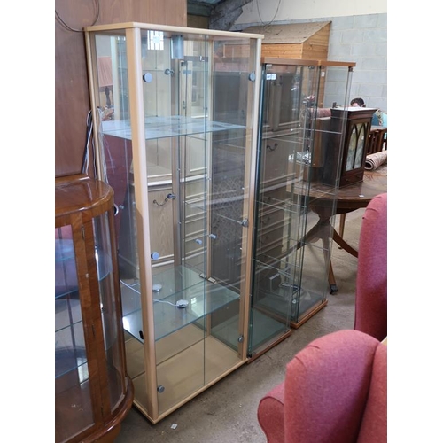 841 - THREE GLASS DISPLAY CABINETS