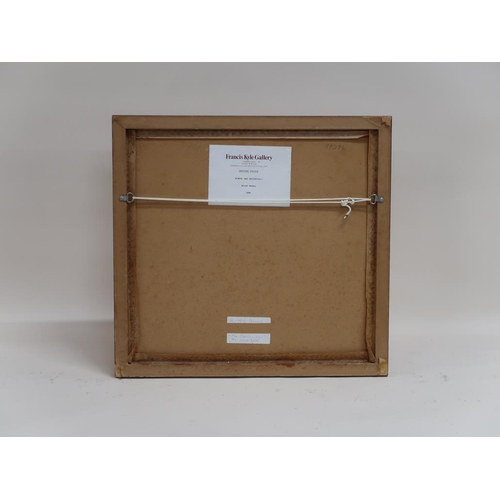 1362 - HEATHER POCOCK - ROWAN WITH WATERFALL, MIXED MEDIA, F/G, 26CM X 26CM