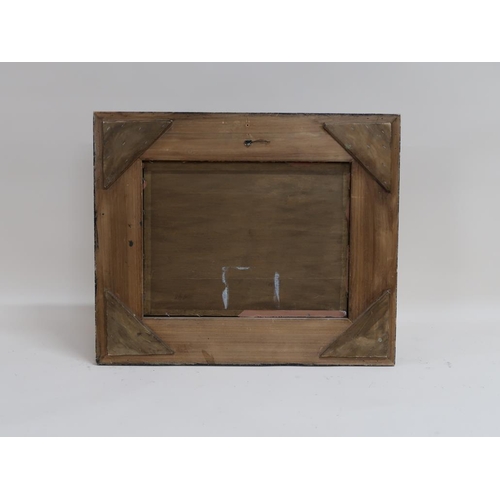 1365 - OELOGRAPH ON PANEL AFTER DUTCH MASTER, A CANAL SCENE, 29CM X 38CM