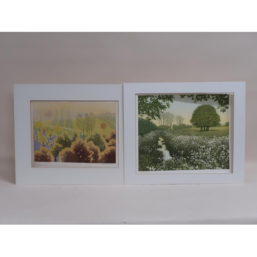 1373 - TWO UNFRAMED COLOURED PRINTS BY KENNETH LEE & LINDA KING