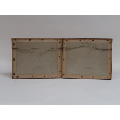 1375 - SIGNED IN MONO - TWO 19C COASTAL SCENES, WATERCOLOURS, EACH F/G, 9CMX 15CM