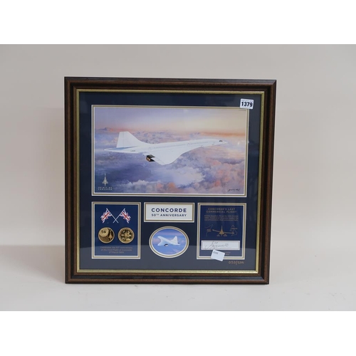 1379 - F/G COMPOSITION CONCORDE 50TH ANNIVERSARY, F/G, 40CM X 44CM