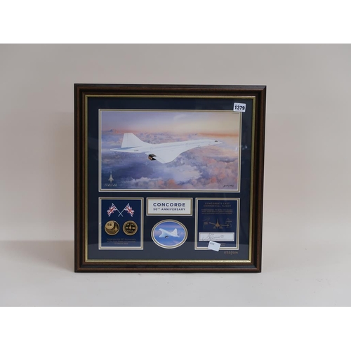 1379 - F/G COMPOSITION CONCORDE 50TH ANNIVERSARY, F/G, 40CM X 44CM