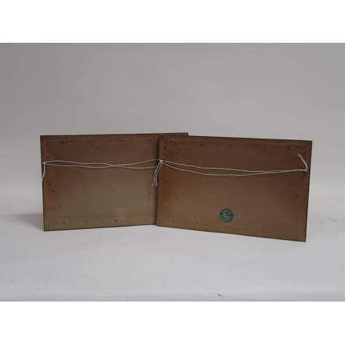 1380 - G MURRAY? - PAIR, LATE 19C RIVERSCAPES, WATERCOLOUR, F/G, 12CM X 26CM