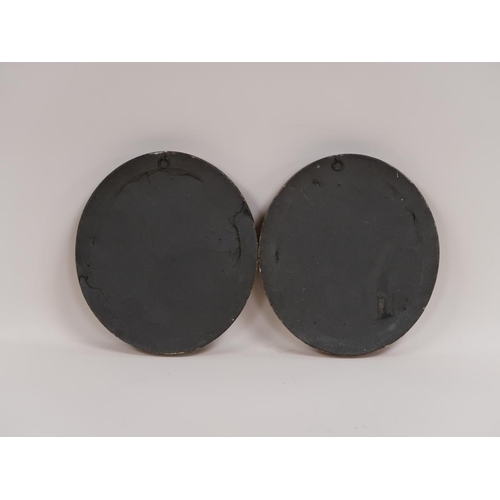 1395 - TWO OVAL FRAMED 19C COLOURED PRINTS - ALL A BLOWIN & FRESH STRAWBERRIES, EACH 14CM X 11CM