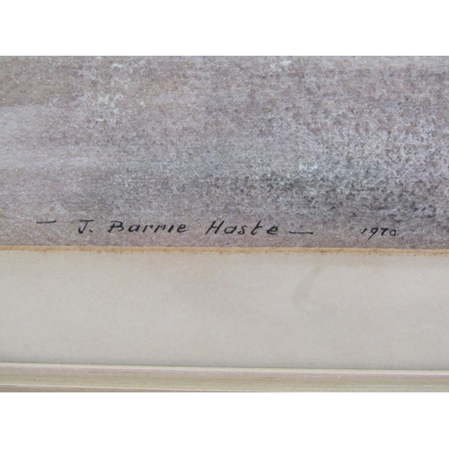 1310A - J BARRIE HASTE - THE CATHEDRAL YUGOSLAVIA, SIGNED WATERCOLOUR, F/G, 43CM X 68CM