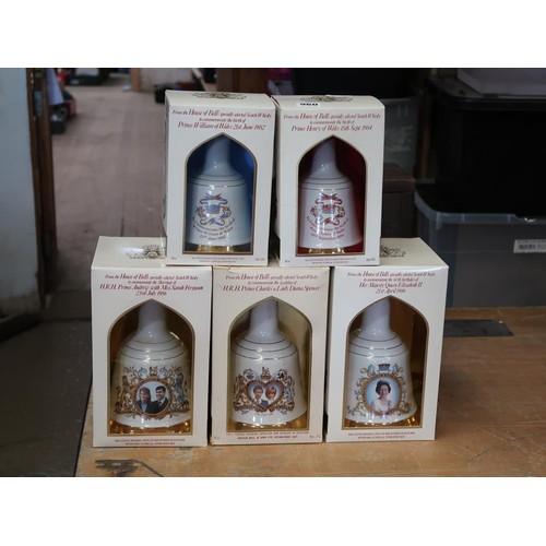 960 - BELLS WHISKEY DECANTERS TO COMMEMORATE ROYAL WEDDINGS