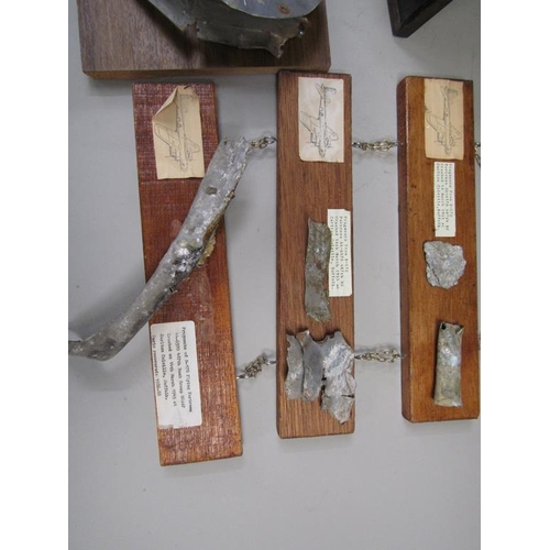 1402 - COLLECTION OF FRAGMENTS FROM B17 FORTRESS WW2 CRASHED AIRCRAFT