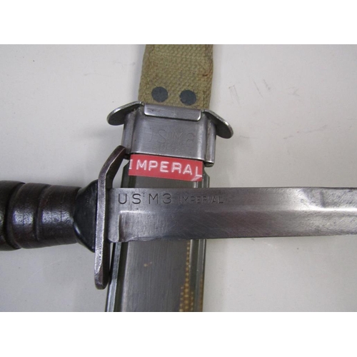 1416 - WW2 US MILITARY M8 BM CO. DAGGER AND SHEATH