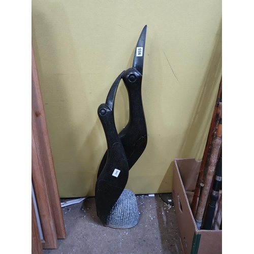 955 - AFRICAN STONE SCULPTURE OF A BIRD