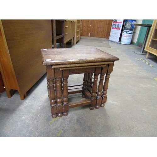 2042 - NEST OF OAK TABLES
