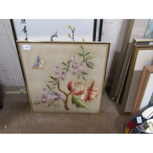 161 - ORIENTAL COLOURED PRINTS AND NEEDLEWORKS ETC