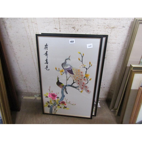161 - ORIENTAL COLOURED PRINTS AND NEEDLEWORKS ETC