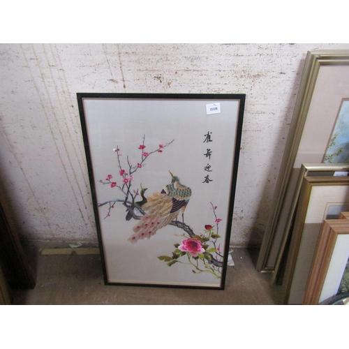 161 - ORIENTAL COLOURED PRINTS AND NEEDLEWORKS ETC