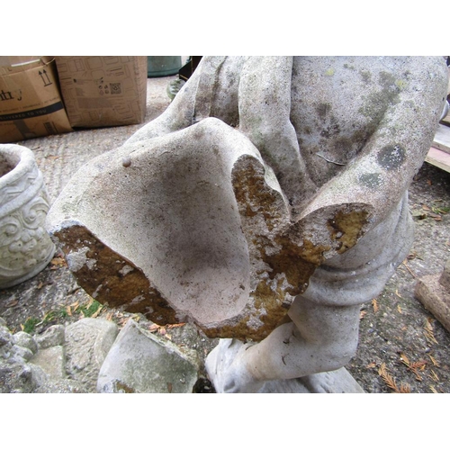 947 - TWO CONCRETE GARDEN ORNAMENTS A/F