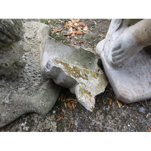947 - TWO CONCRETE GARDEN ORNAMENTS A/F