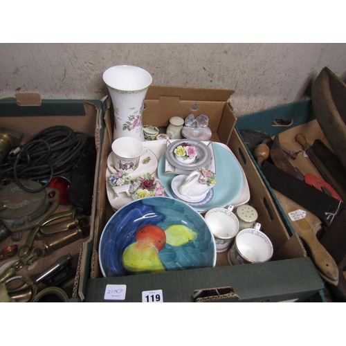 119 - BOX OF MIXED CHINA