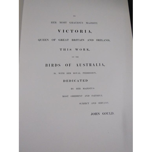 1264 - THE BIRDS OF AUSTRALIA BY JOHN GOULD IN SEVEN VOLUMES, BEING VOLUMES 1-4.  PRINTED IN LONDON 1848 AN... 