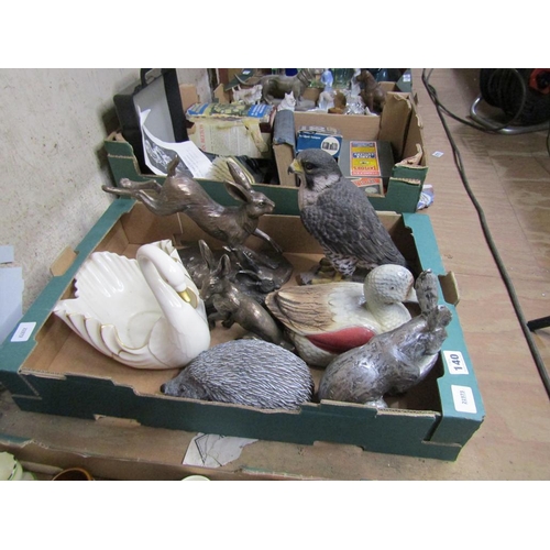 140 - BOX OF ANIMAL FIGURES