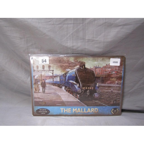 54 - REPRO TIN MALLARD SIGN
